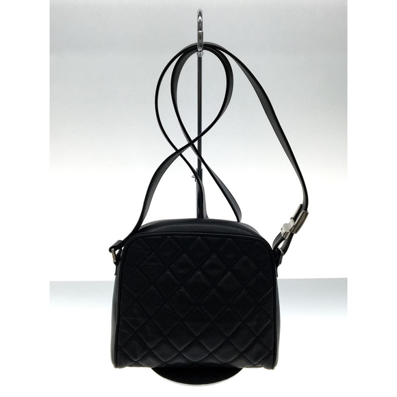 Chanel Leather Plain Shoulder Bag implant Noir Black - Picture 4 of 6